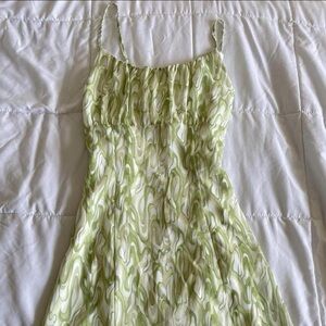 Kendall & Kylie Green and White Dress